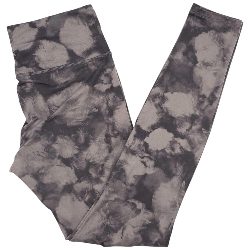 Athleta Leggings Womens S Gray Mid Rise Chaturanga Tie Dye Active Yoga